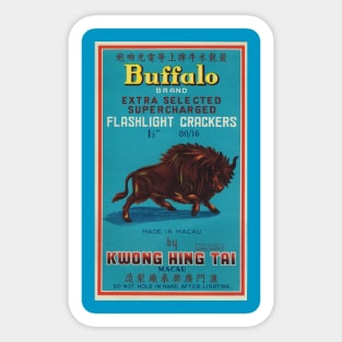 VINTAGE FIRECRACKER BUFFALO Sticker